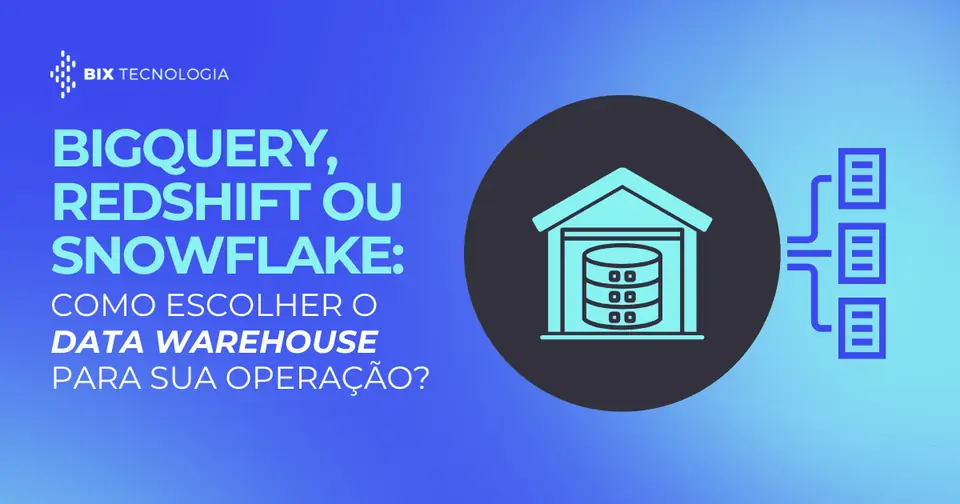 Gráfico comparativo entre as soluções de data warehouse BigQuery, Redshift e Snowflake.